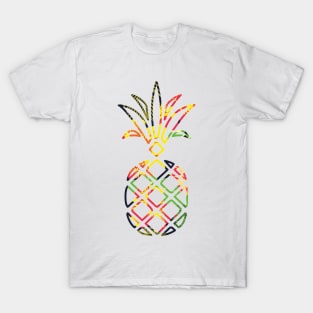 Tropical Pineapple Geometric T-Shirt